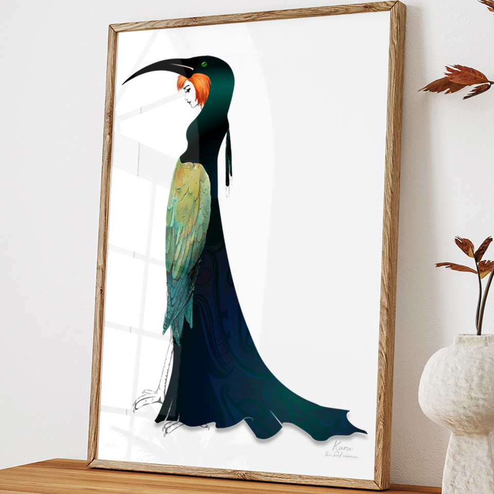 Buy Art online - Abstract New Zealand Art Print of Kurungaituku - A Maori legend