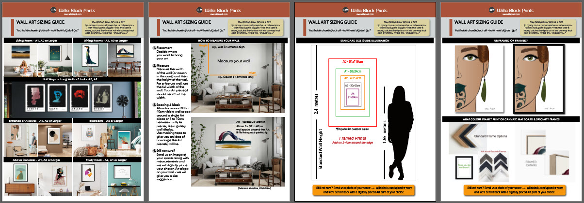 Link to View or Download Willa Black Prints Size Guide